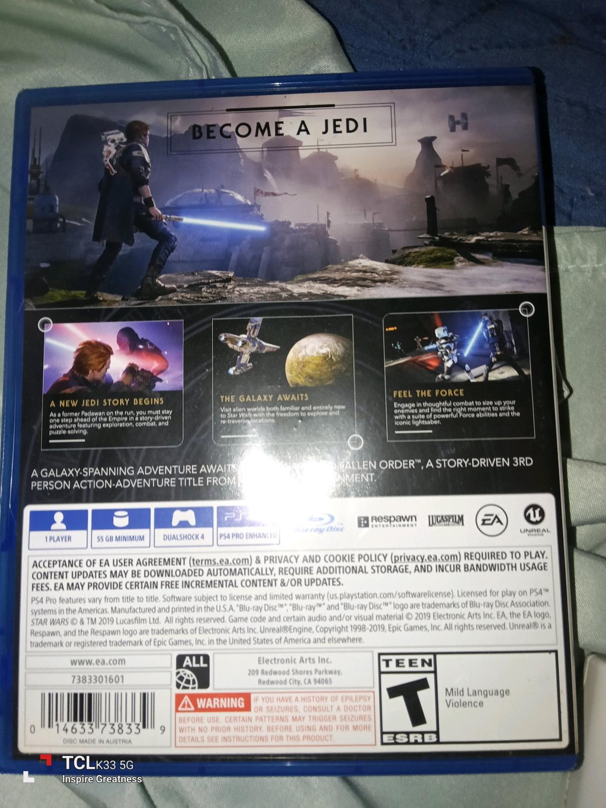 PS4 Game StarWars Jedi Fallen Order