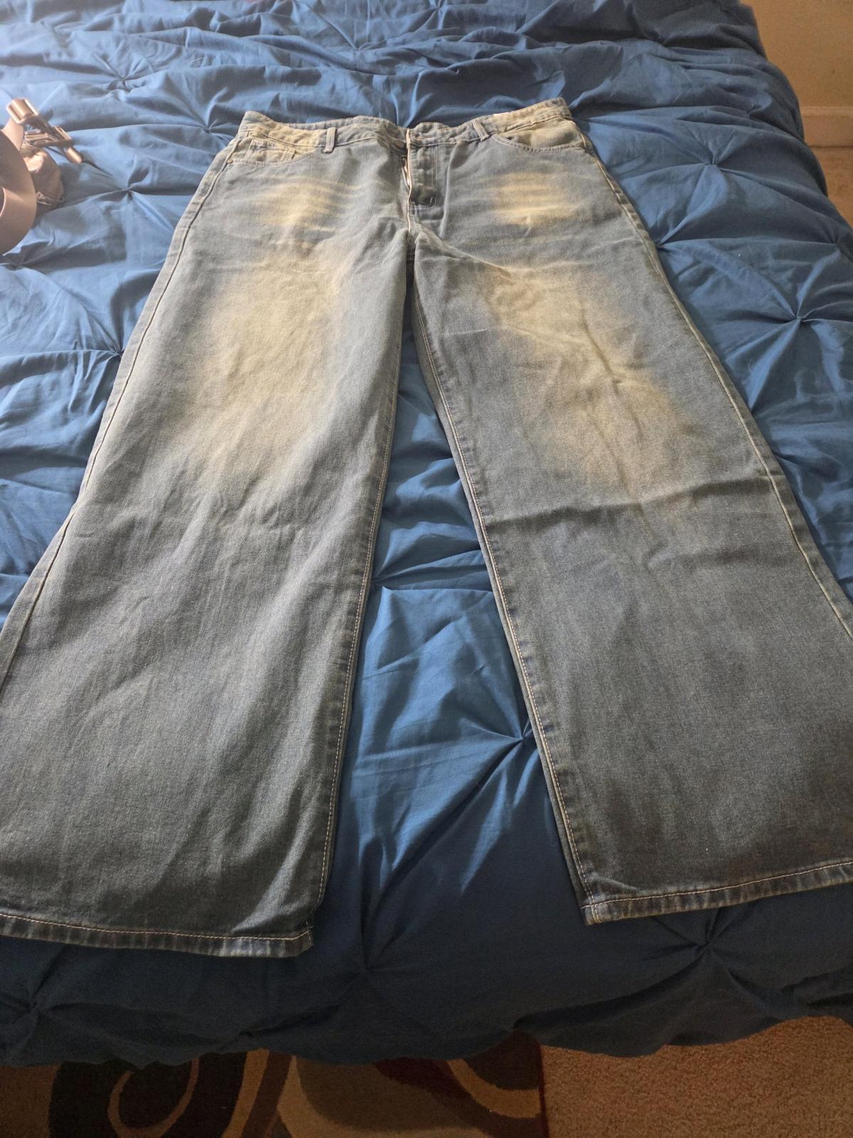 Mens light denim wash jeans