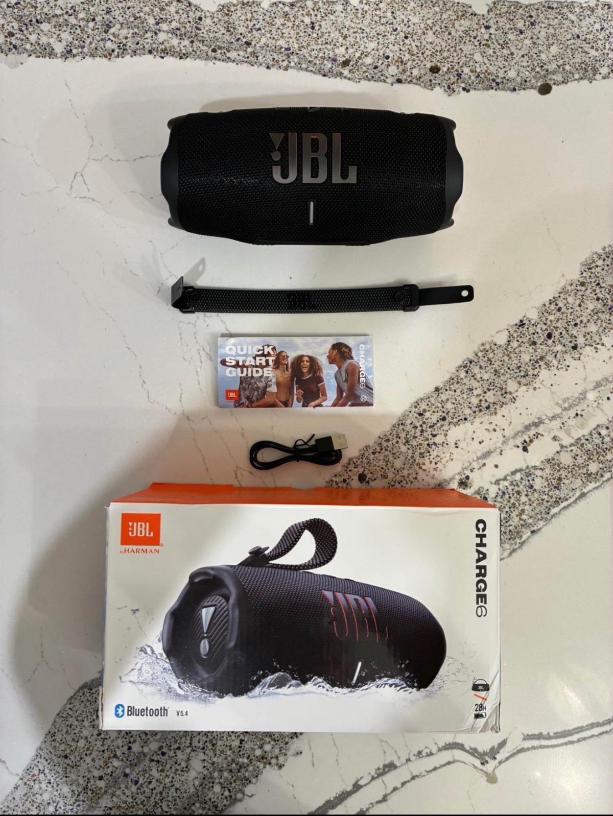 JBL Charge 6 Portable Bluetooth Speaker Black  28H Battery I