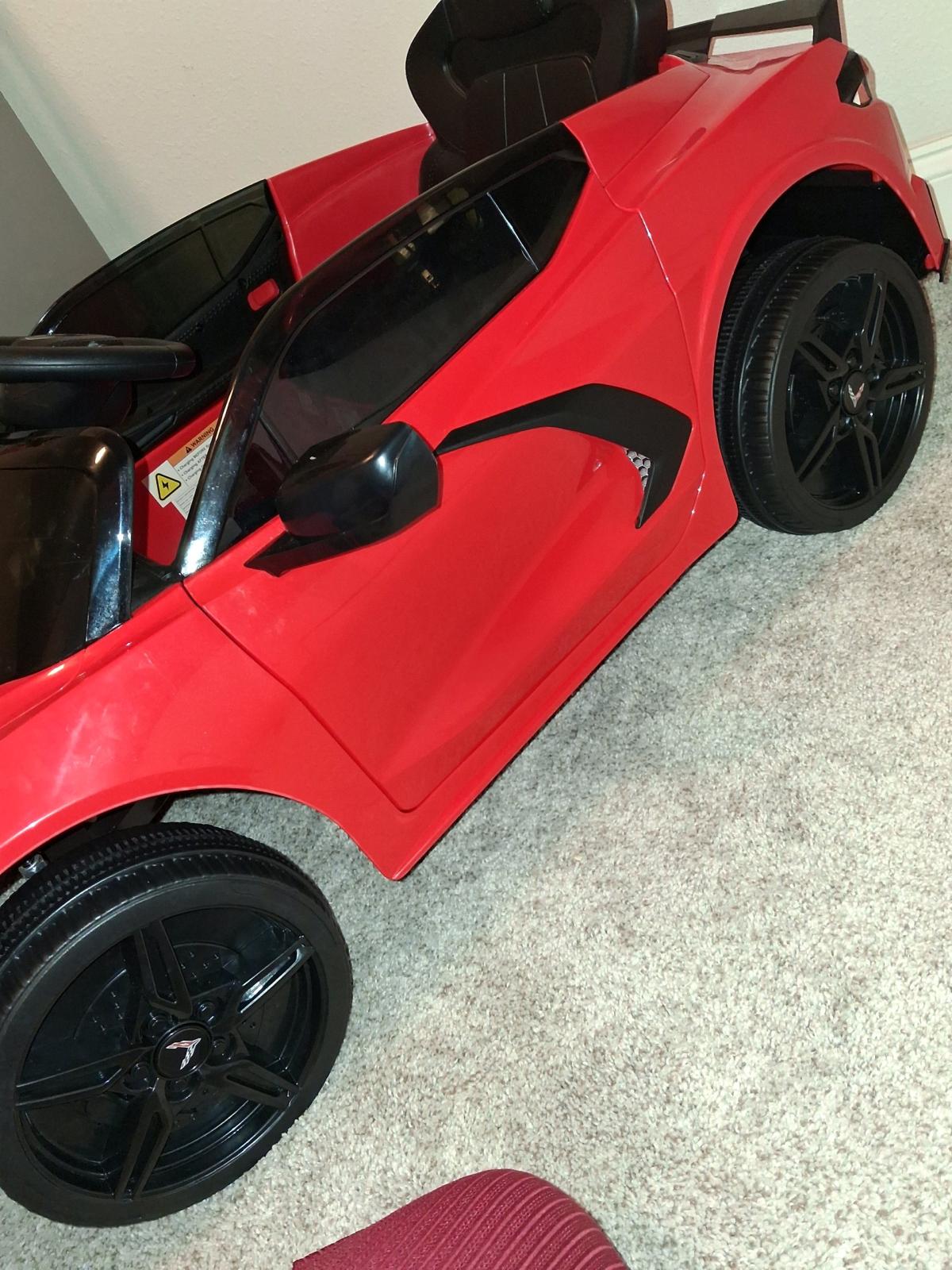 ridable corvette toy car for ages 2