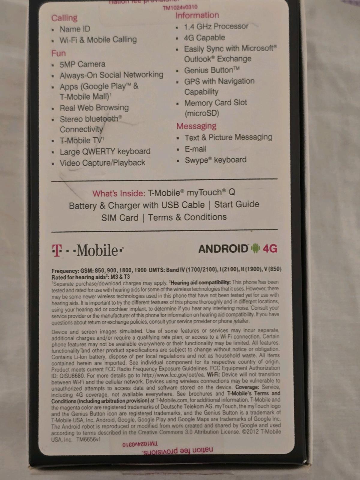 New Android 4G MytouchQ smartphone