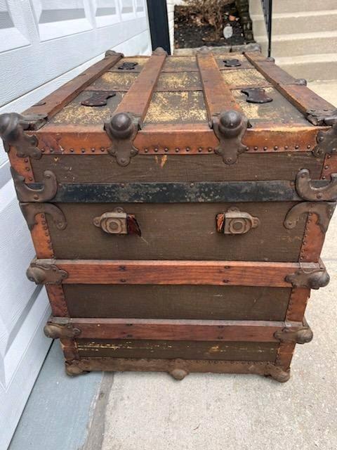 19th century steamer trunk