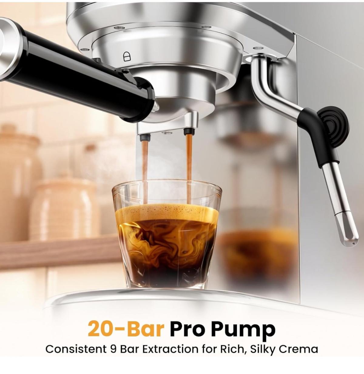 Mquina de caf espresso de 20 bares