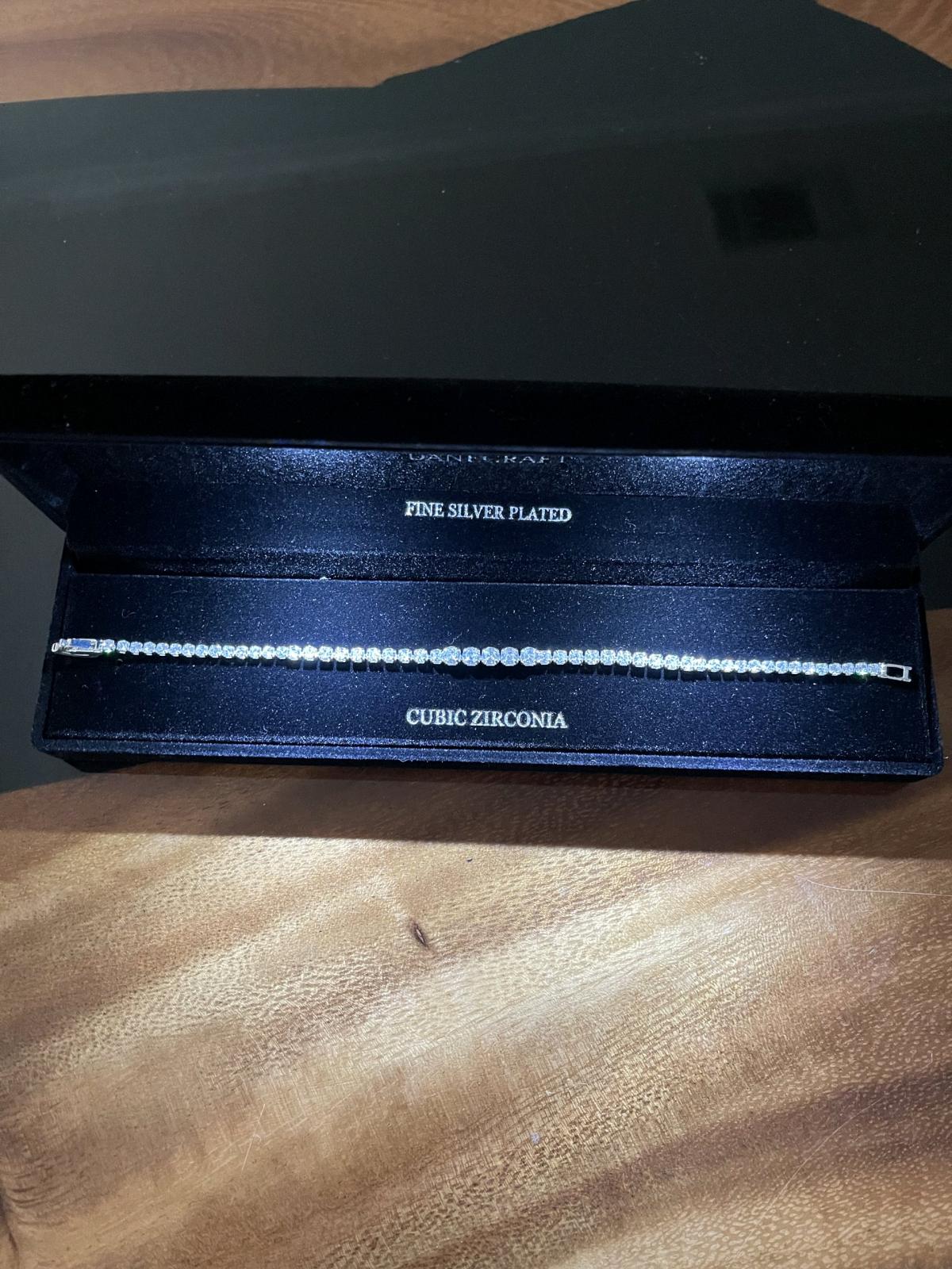 CZ Fine Silver Plated Tennis bracelet