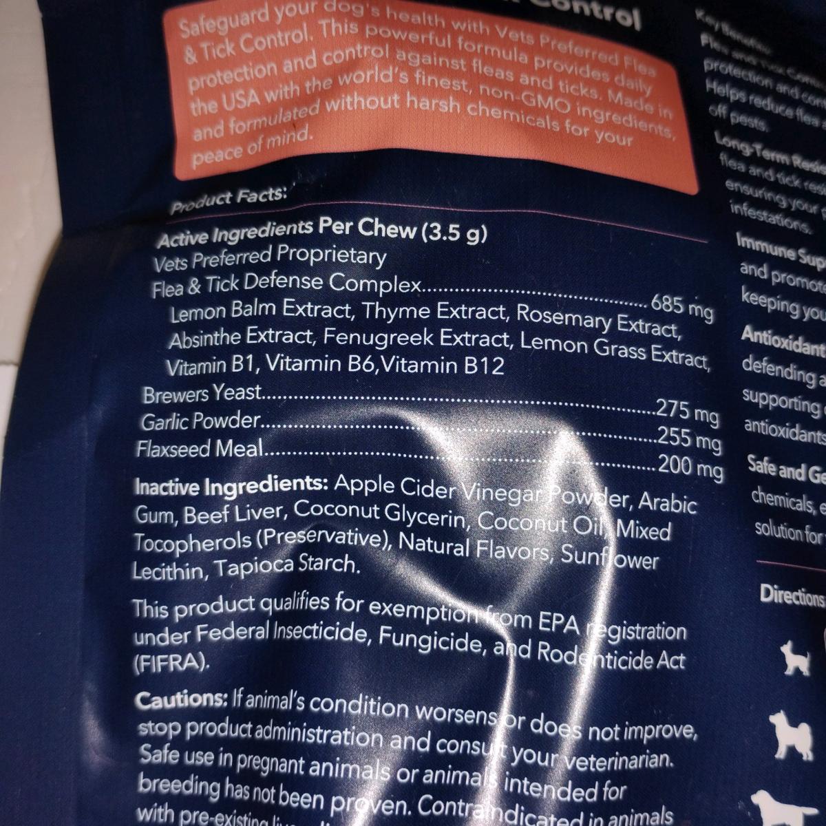 beef flavored soft chews for flea and tick control