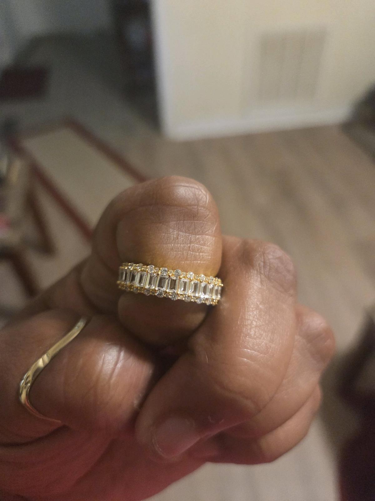 Eternity band with cubic zirconia size 7 or 8