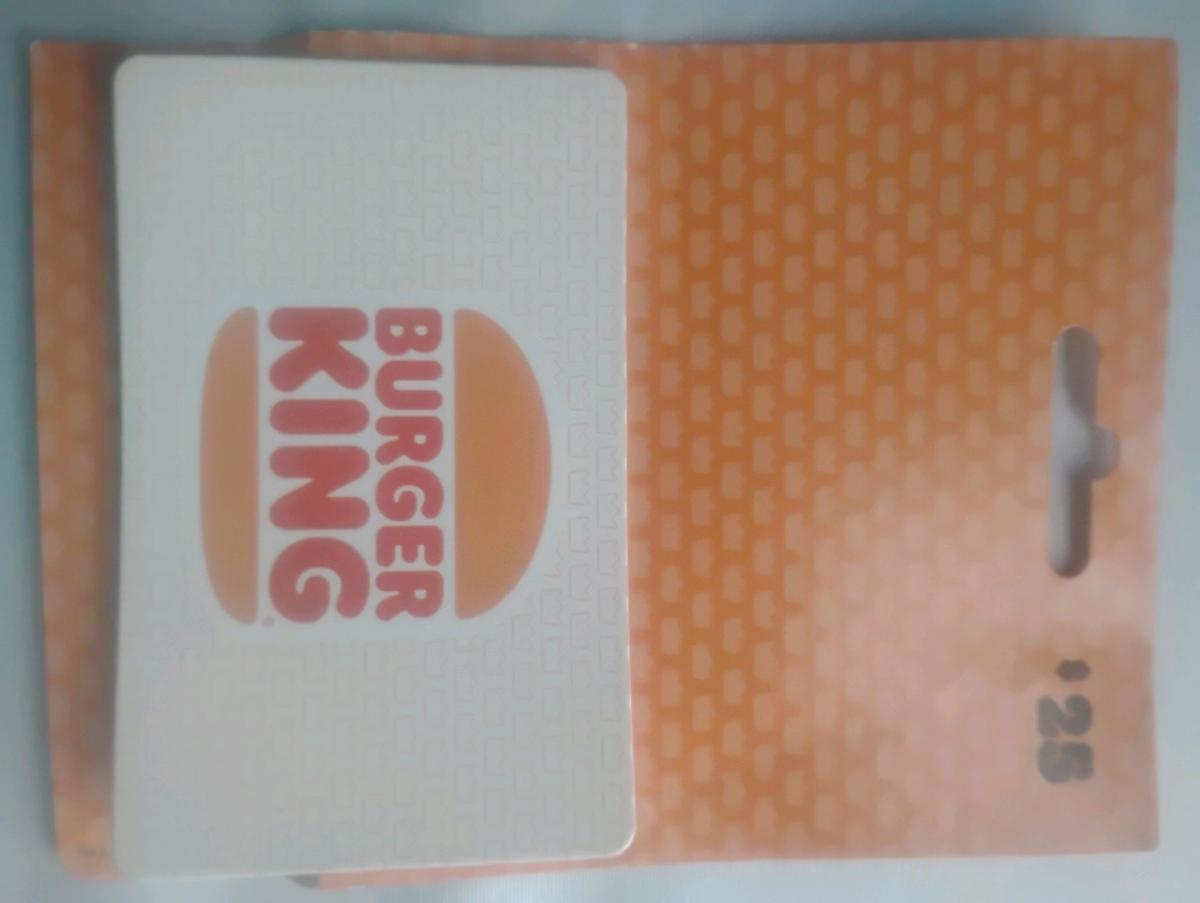 Super Deal on 25 Burger King Gift Card