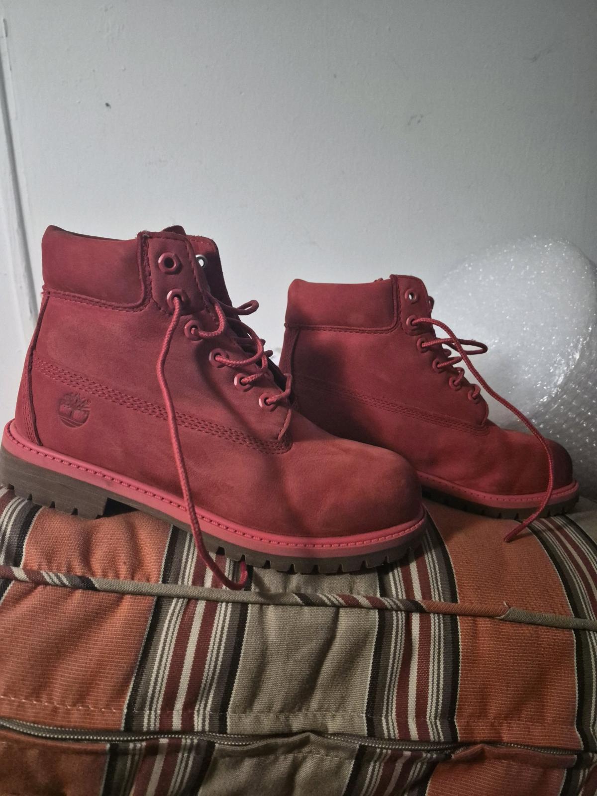 Timberland Premium 6Inch Waterproof Boots Red Good Condition