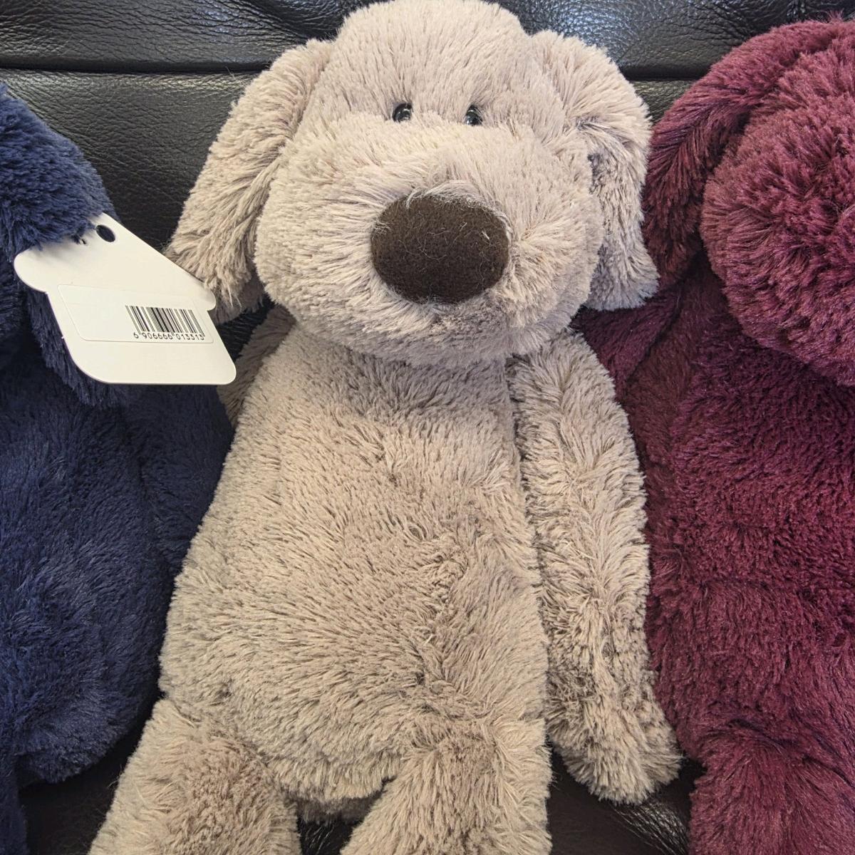 Rare HTF Jellycat Splootie Puppy Dog Plush Set  Retired Colo