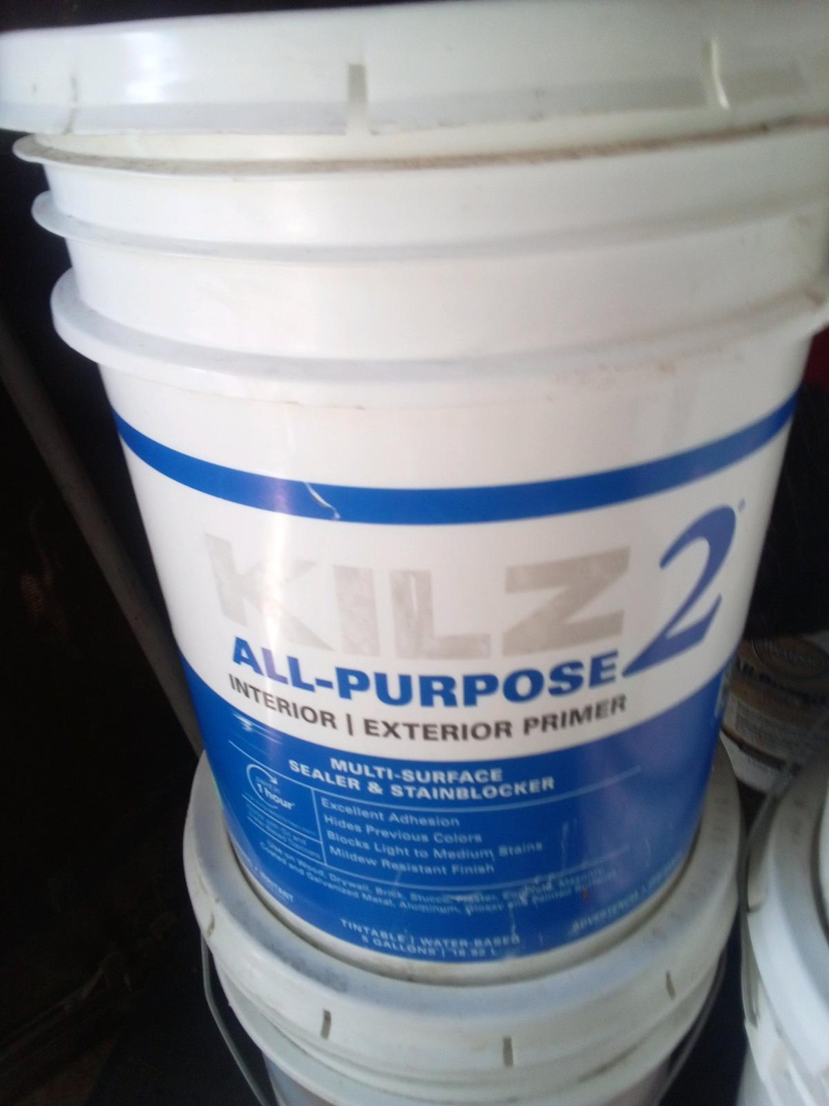 Two all purpose 5 gallon paint