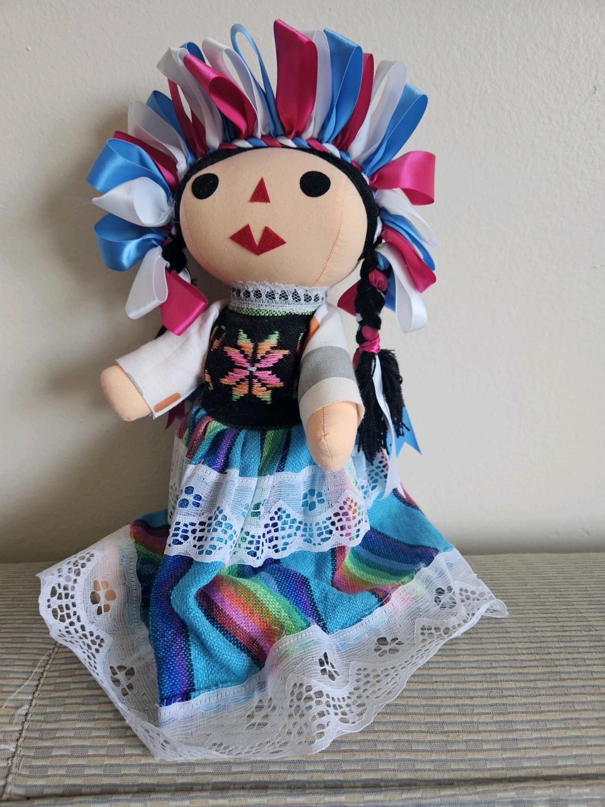 Handmade Multicolor Ribbon Hair Collection Doll
