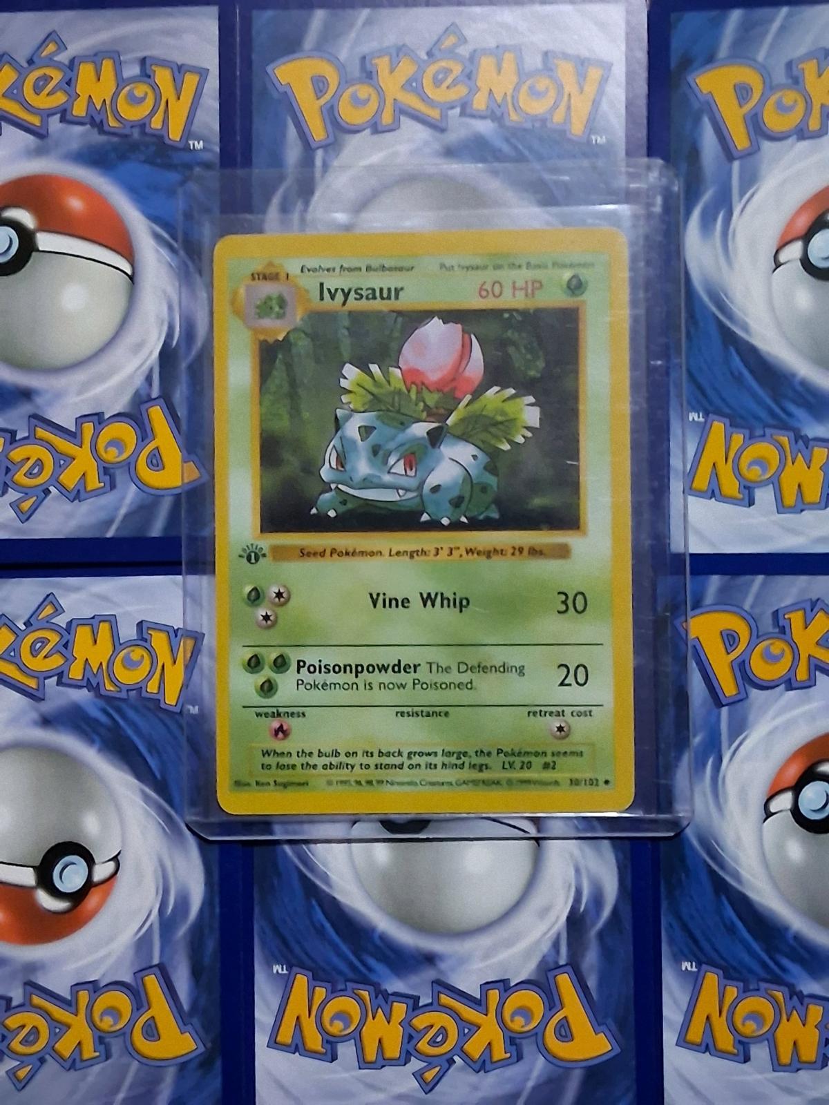 shadowless first edition ivysaur mint condition