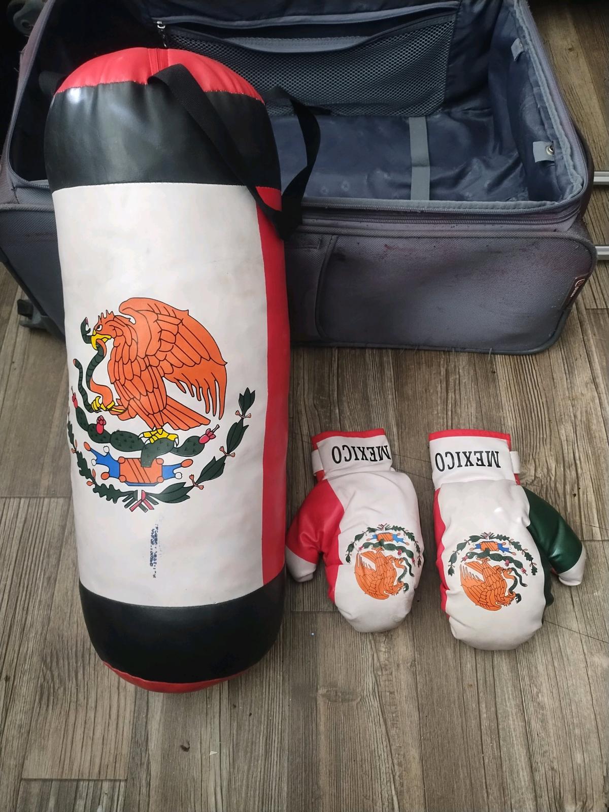 Mirror boxing bag  and helmet