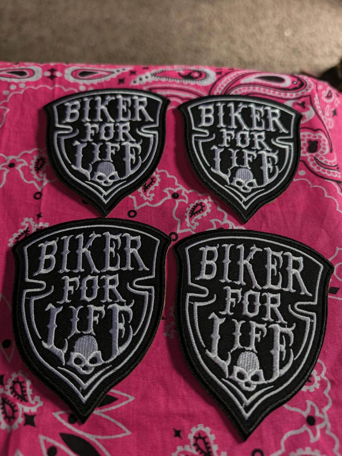 Iron on Biker for Life Patches