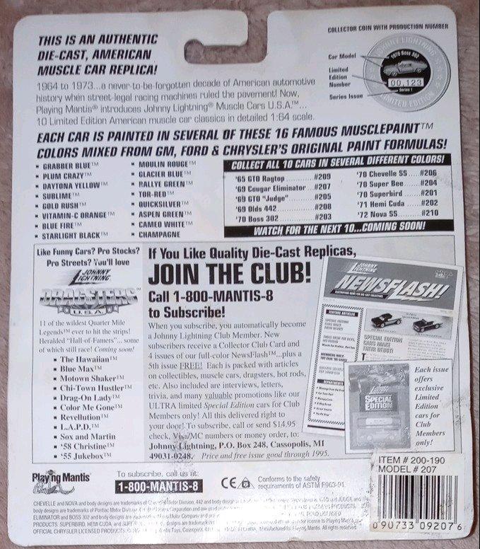 1 Matchbox 2 Johnny Lightning Diecast Cars