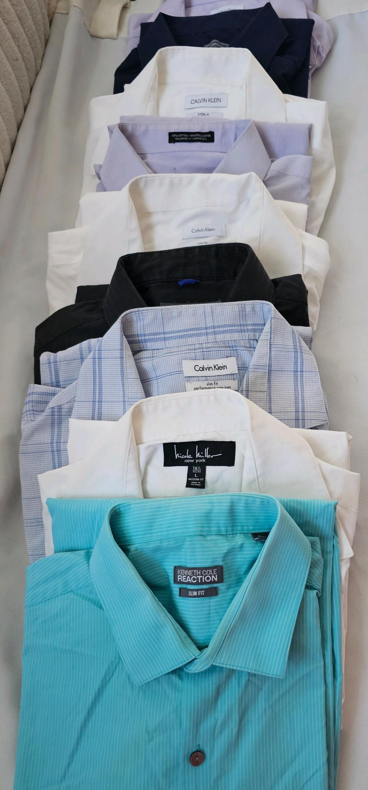 business man office shirt  size L long sleeve