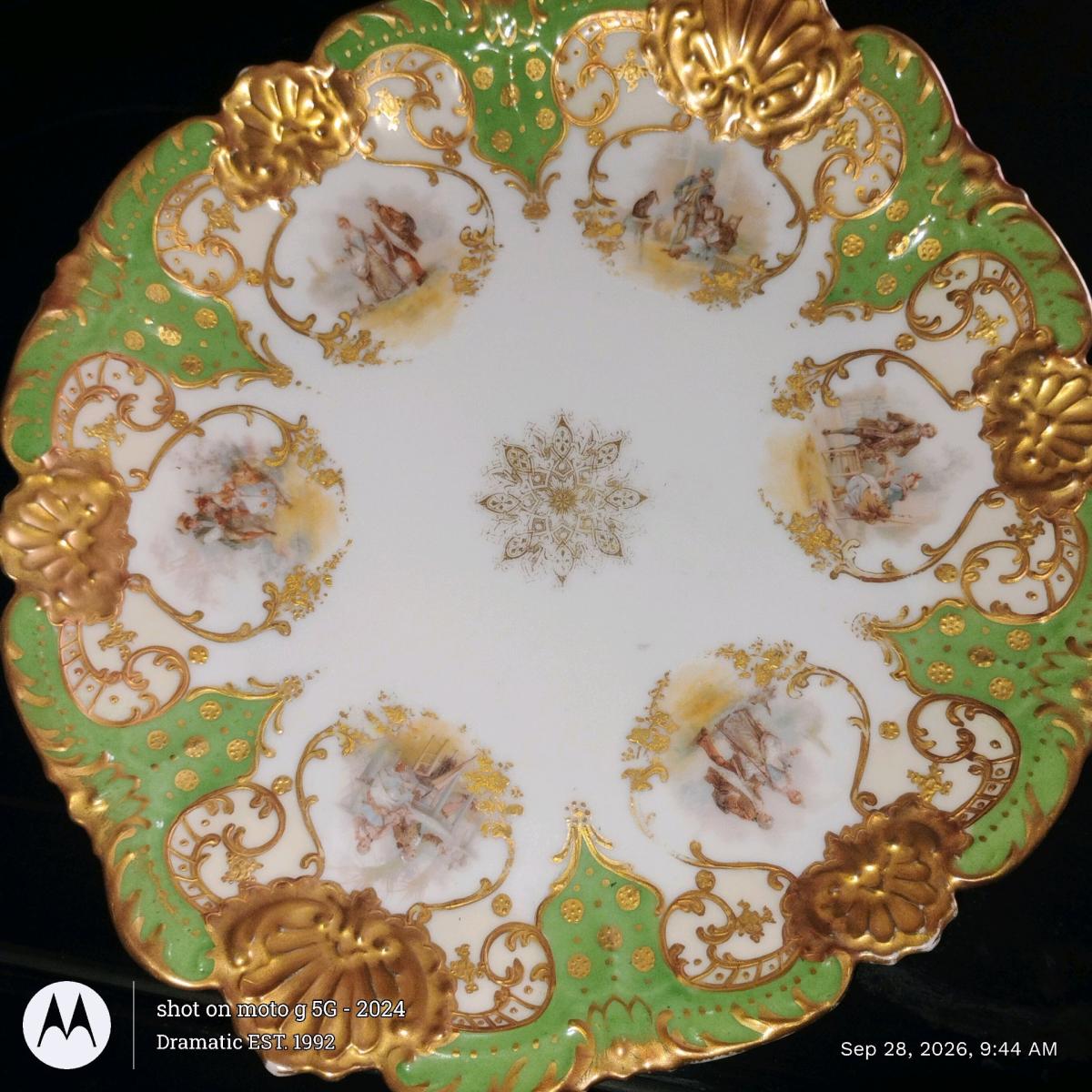 Real Gold Accented Vintage Plate