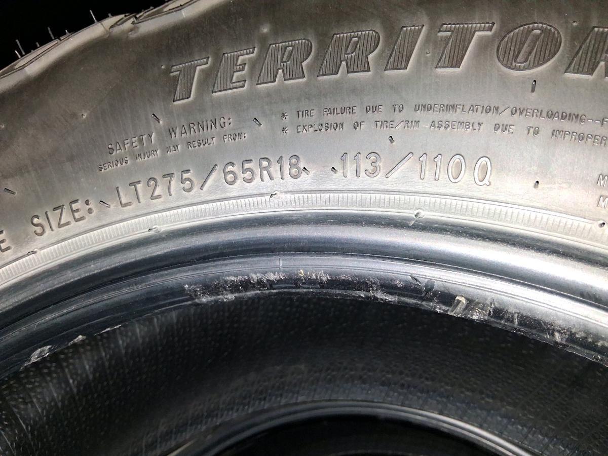 Set of 4 Goodyear wrangler TERRITORY MT  LT27565R18 1131100