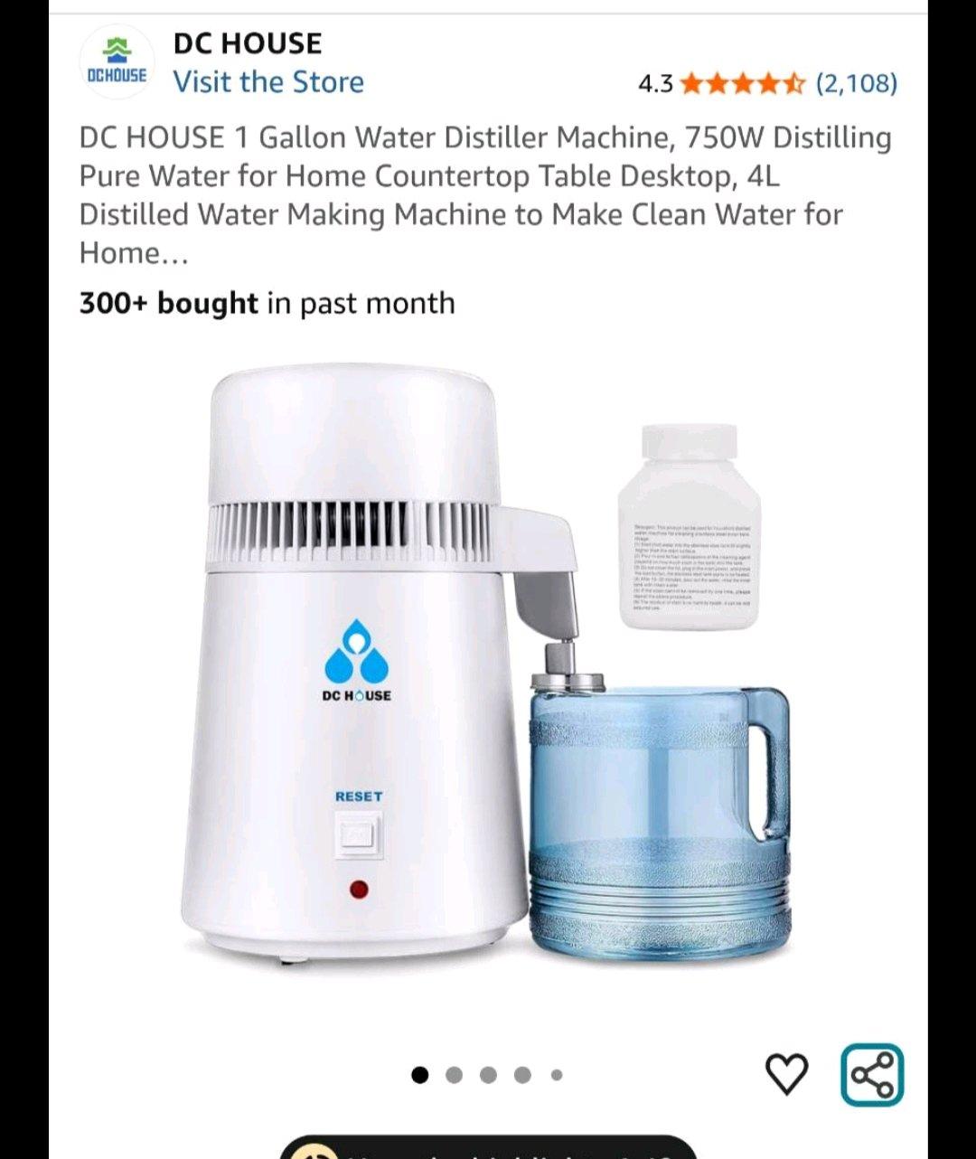 DC HOUSE Water Distiller Machine