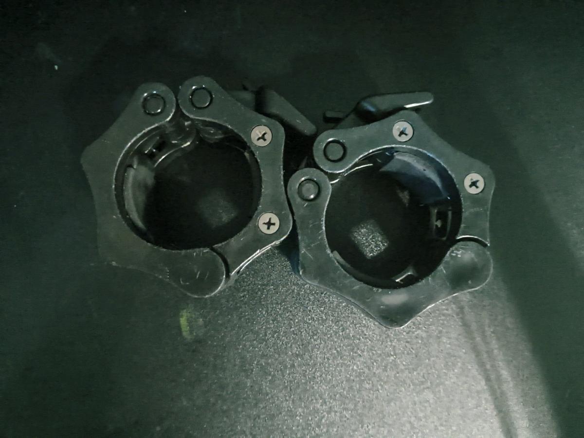 2PC Olympic 12 Inch Barbell Clamps Quick Release Standard Ba