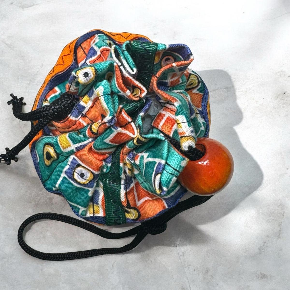 colorblock drawstring pouch bag