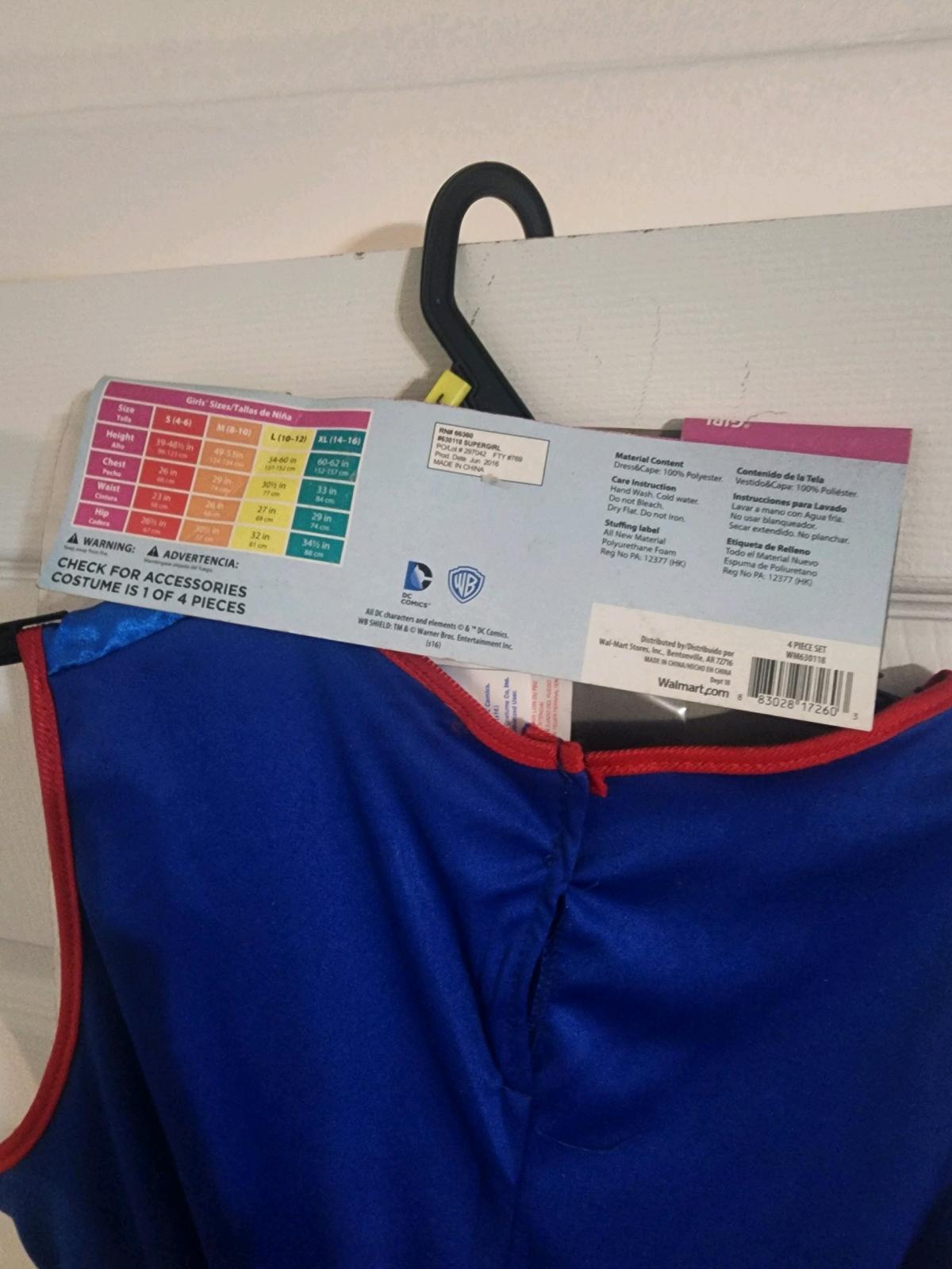 Rubies DC Comics Supergirl Child Costume Size S 4 6 M8 10 L