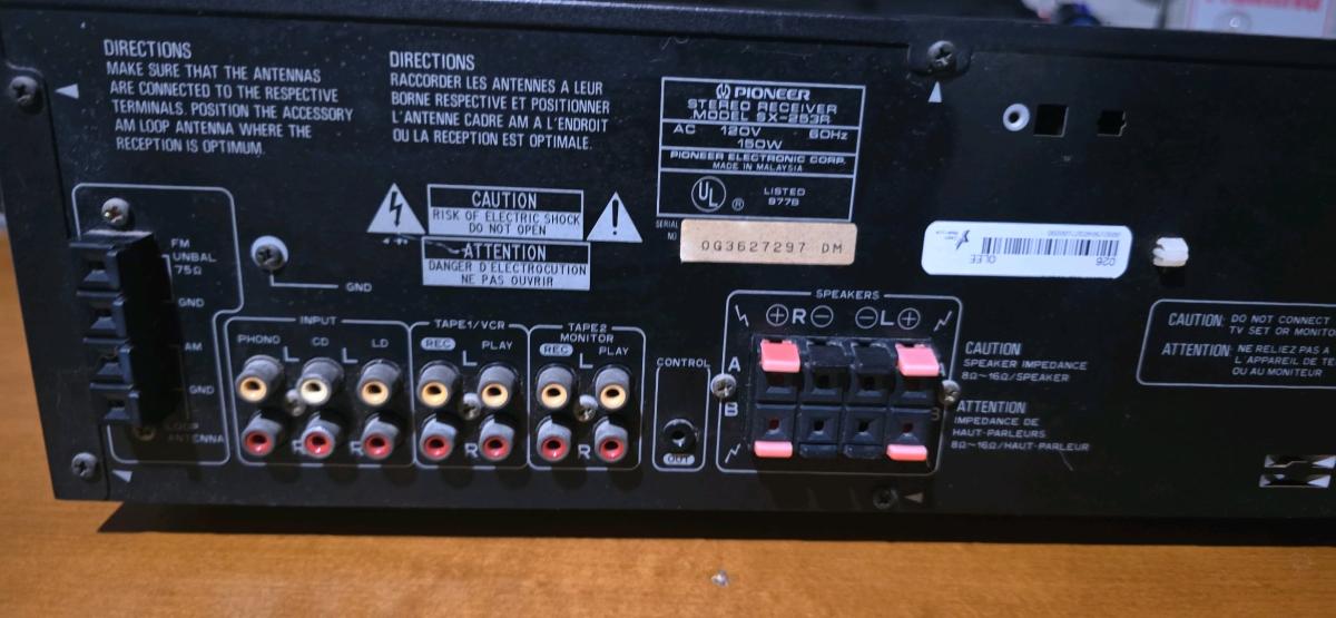 Pioneer SX253R Stereo receiver