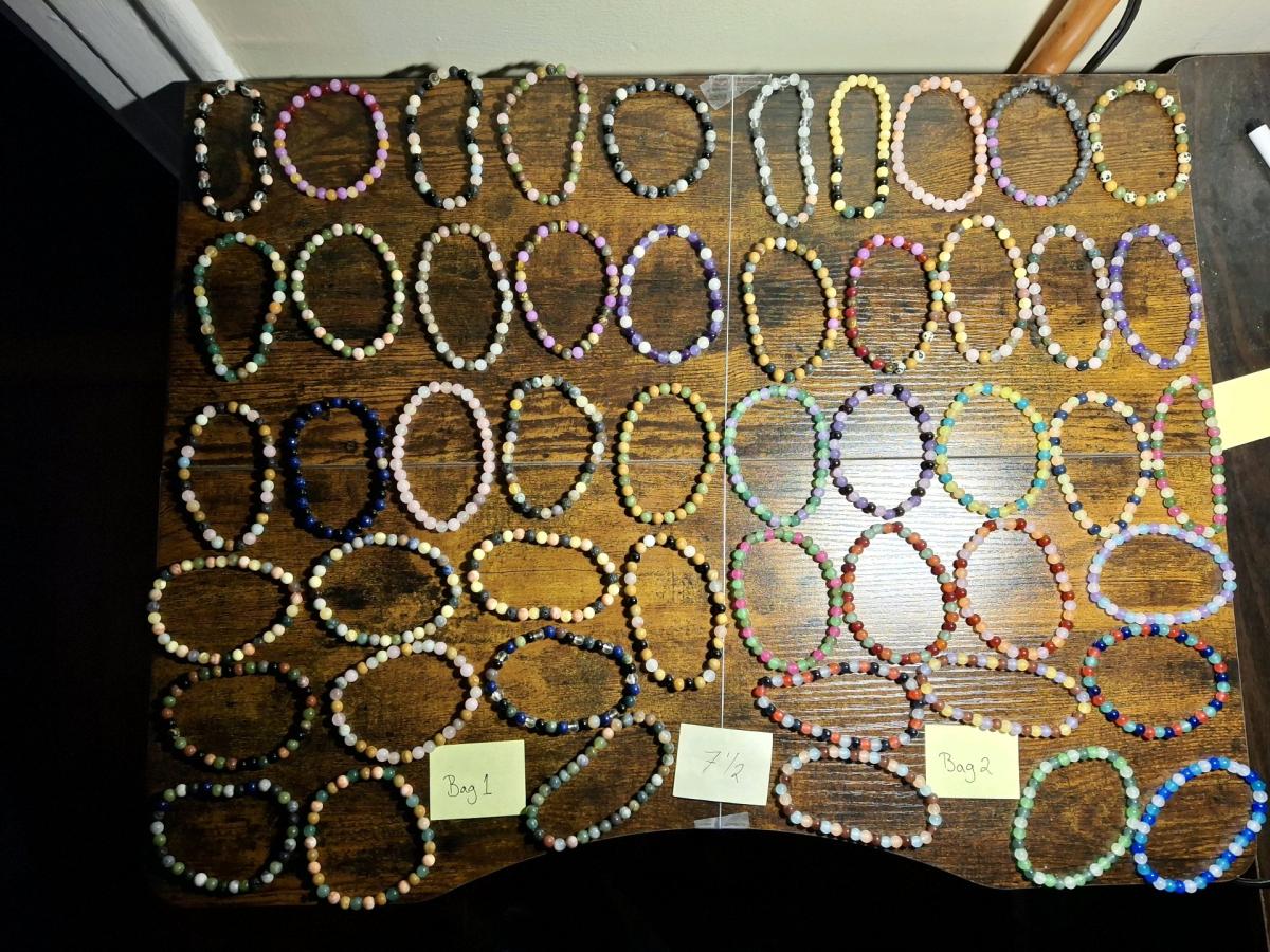 A Variety Of Handmade Beaded Bracelets