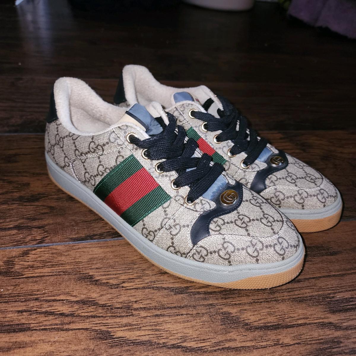 size 7 mens GucciGG Supreme Grosgrain Trim Sneakers