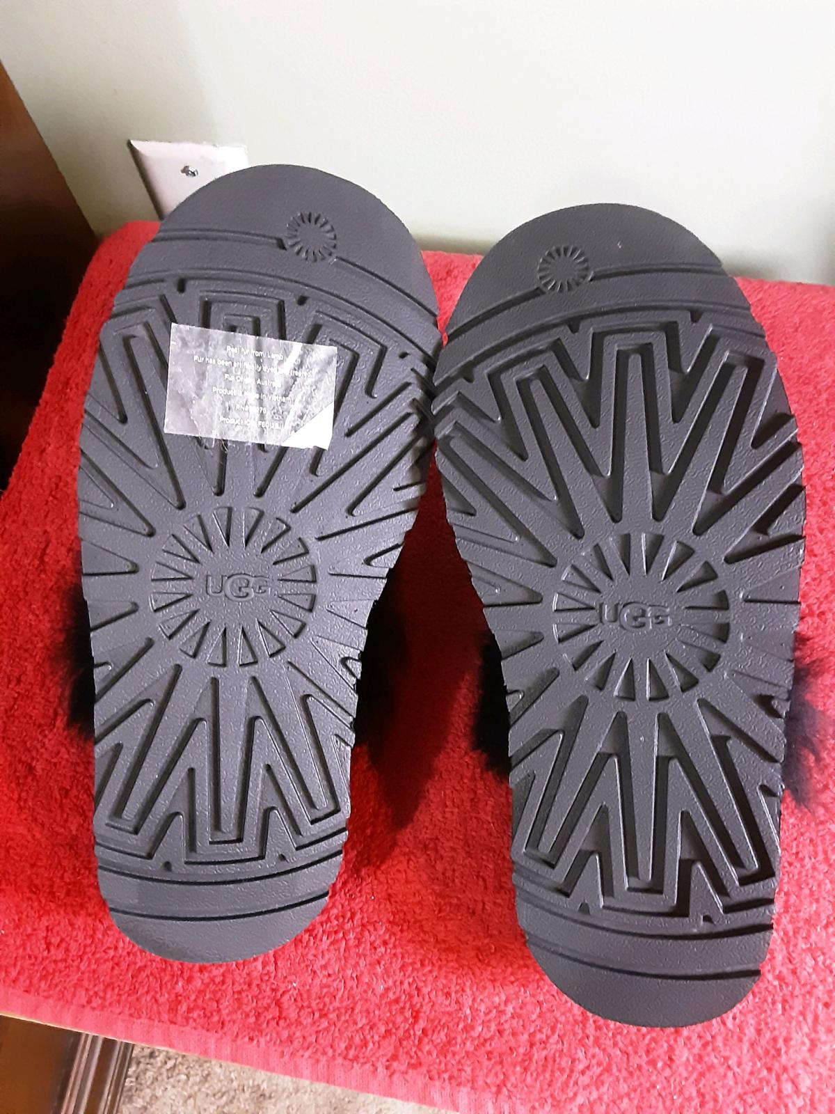 Brand new black UGG slides size 8