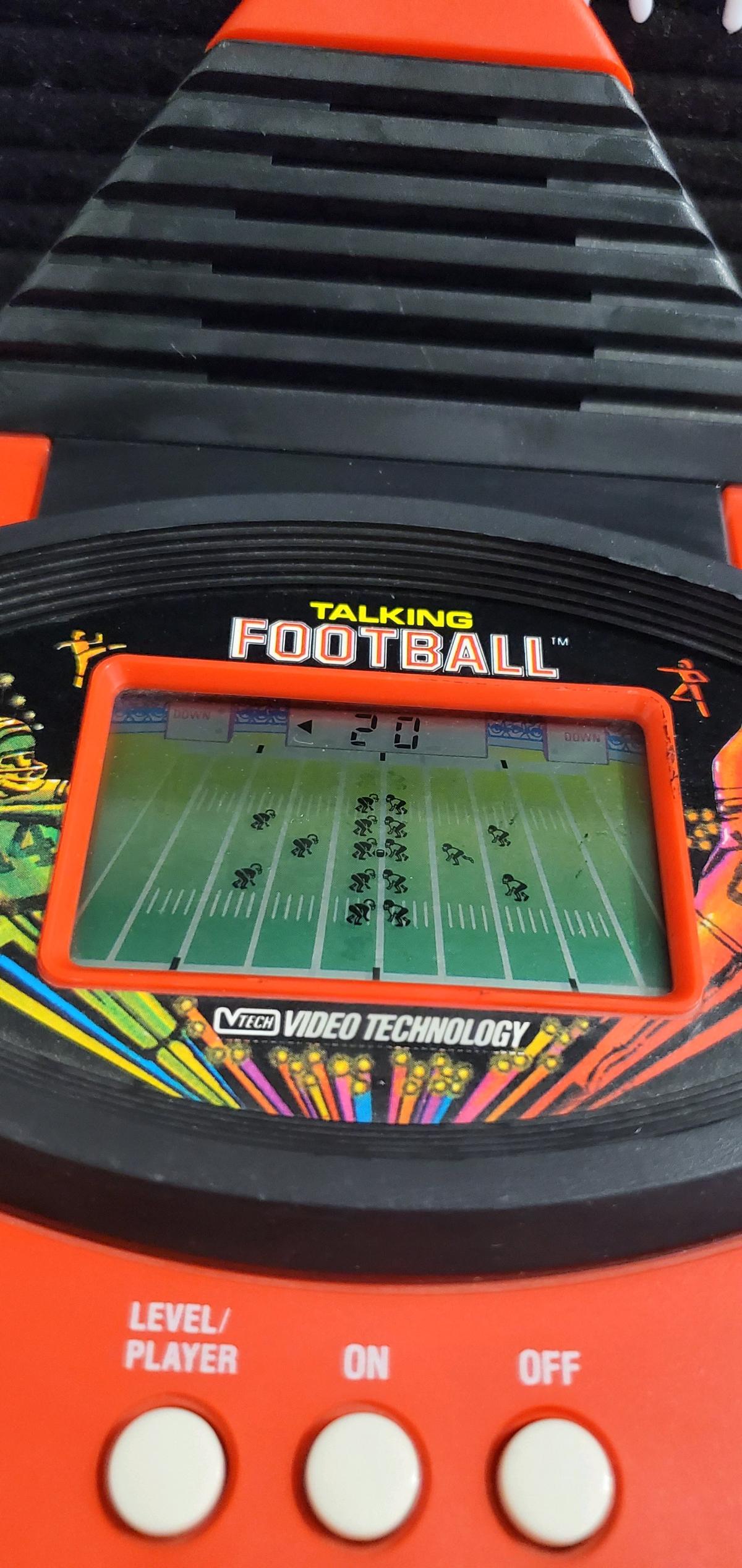 VTech 1986 Talking Football electronic handheld game