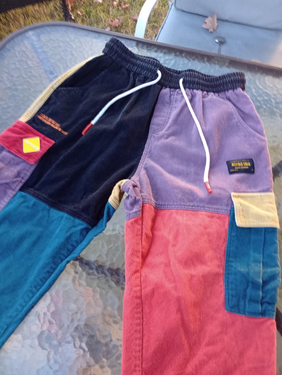 Aelfric Eden cargo pants size Large multi color blocks