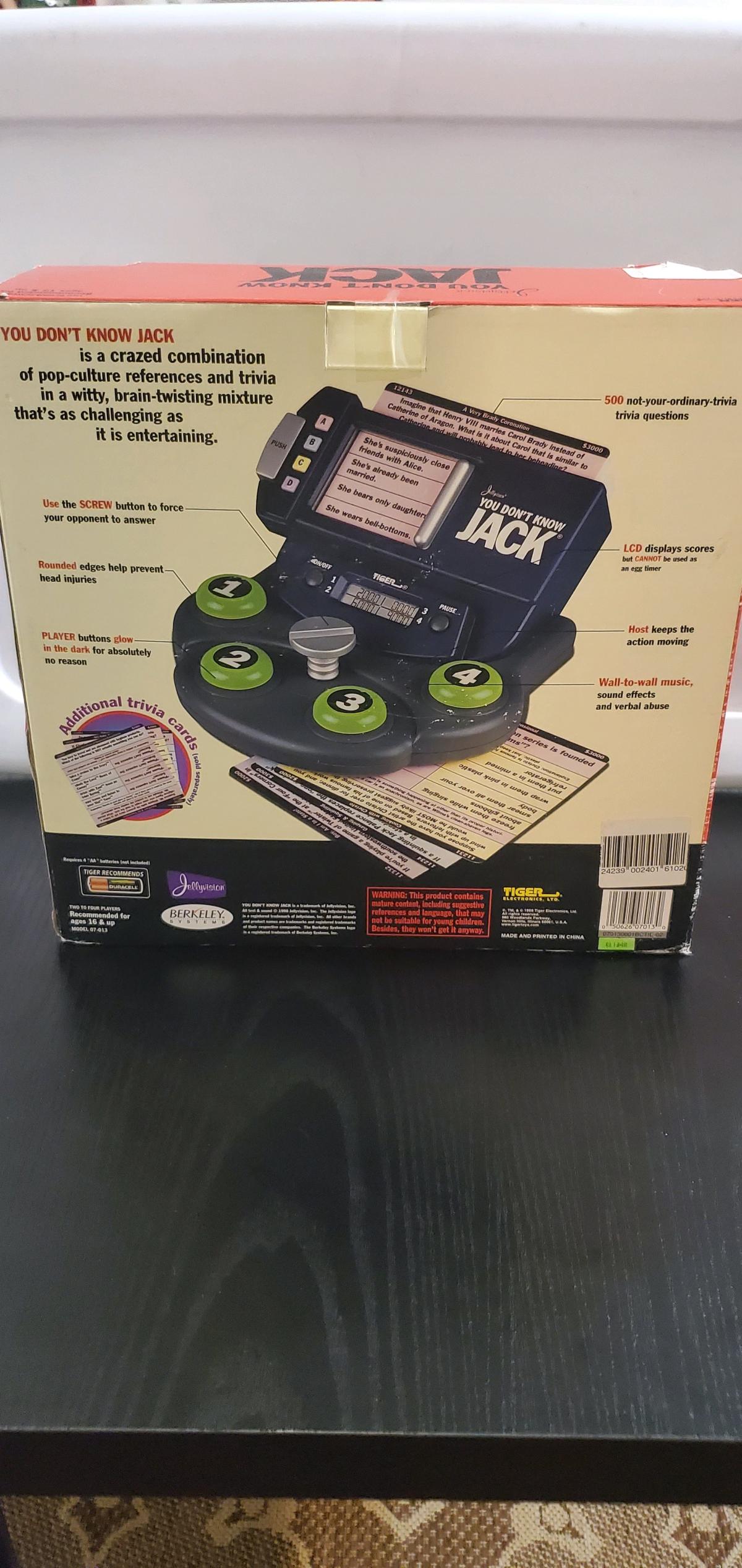 vintage You Dont Know Jack electronic tabletop