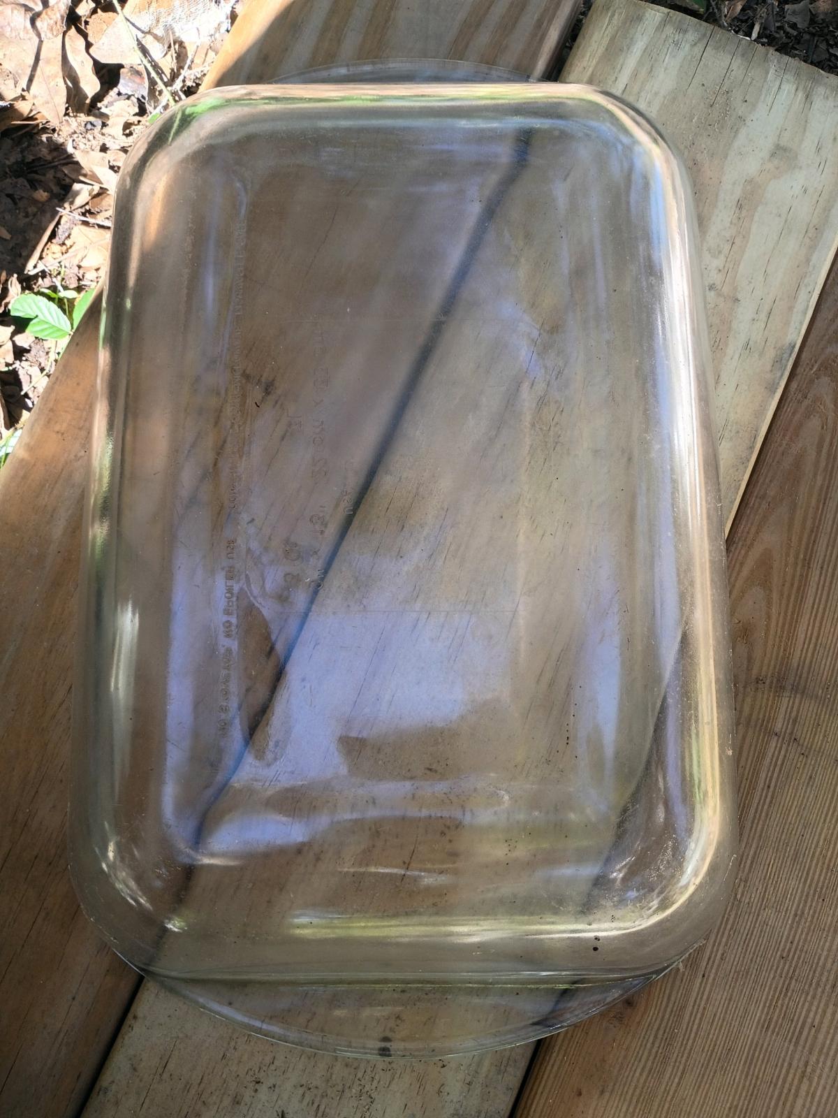 A Large Square Antique Glass Dish