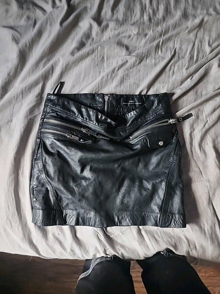 genuine leather skirt MNG brand