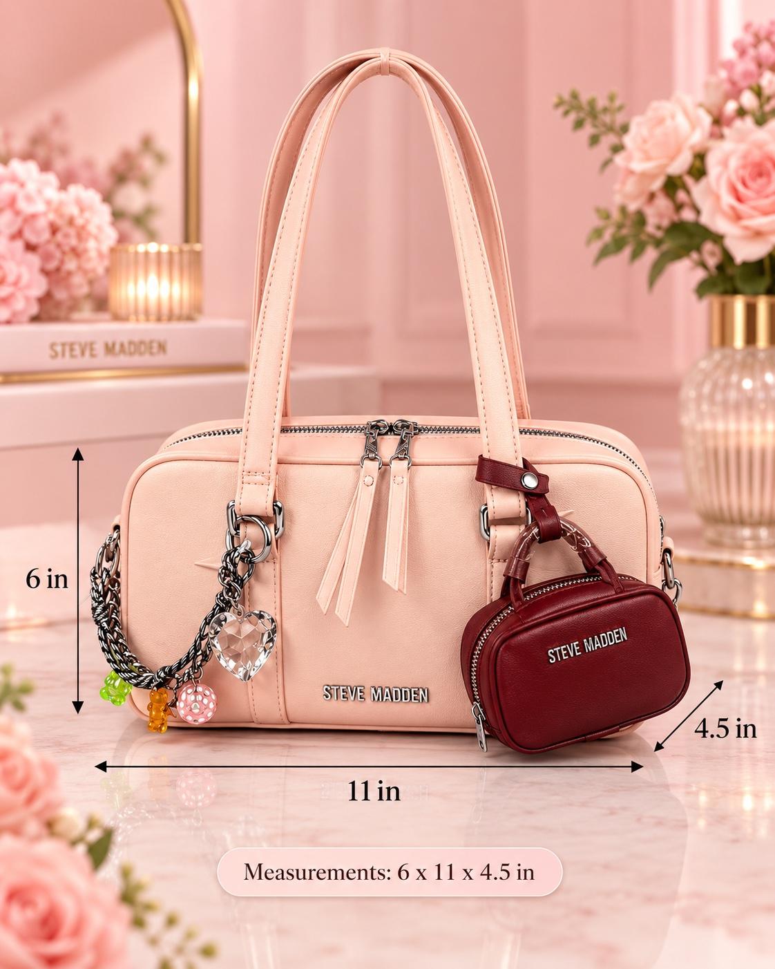 Bolsa Steve Madden Rosa Elegante para Mujer