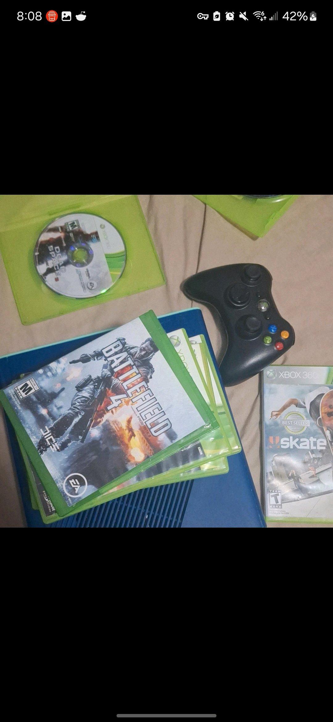 xbox 360 with games