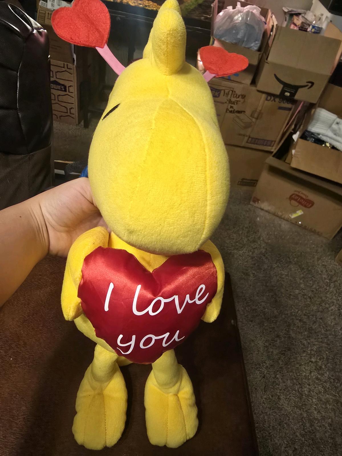 Peanuts Woodstock I Love You Heart Plush  Snoopy Friend Plus