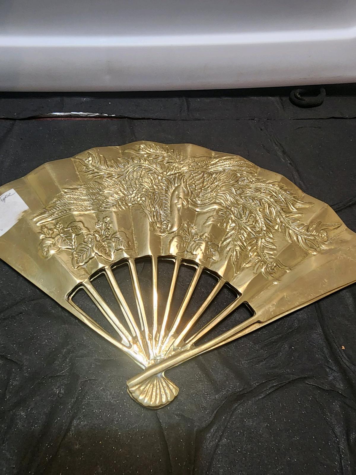 Vintage Solid Brass Phoenix Floral