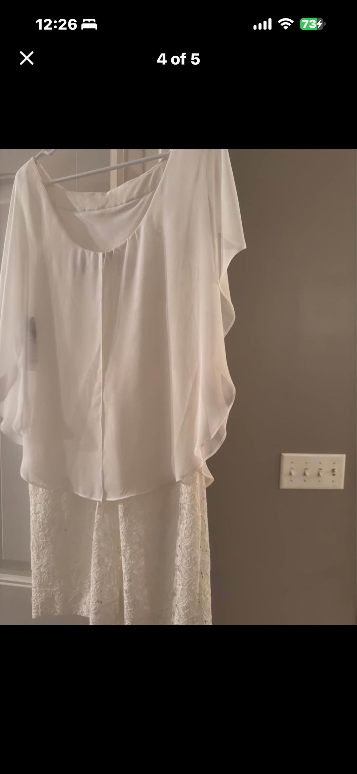boutique lace dress with lining and faux pearls