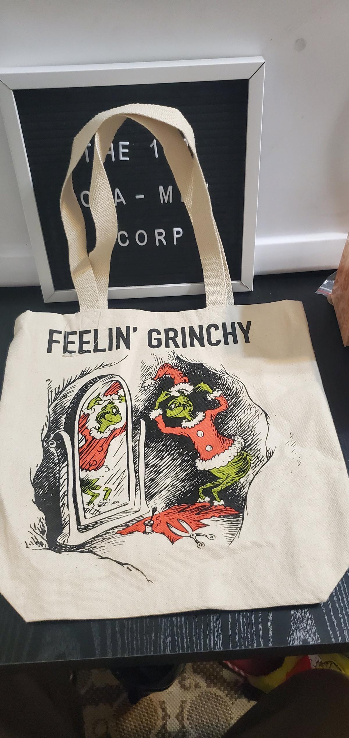The Grinch Feelin Grinchy Canvas Tote Bag