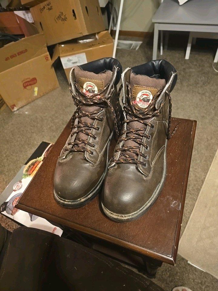 Brahma Boots Mens Size 11 Steel Toe Brown Waterproof