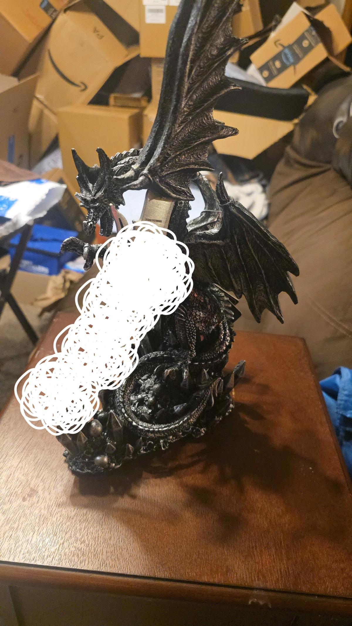 Ebros 13Tall Large Dreamwork  Fantasy Bahamut Elder Dragon S