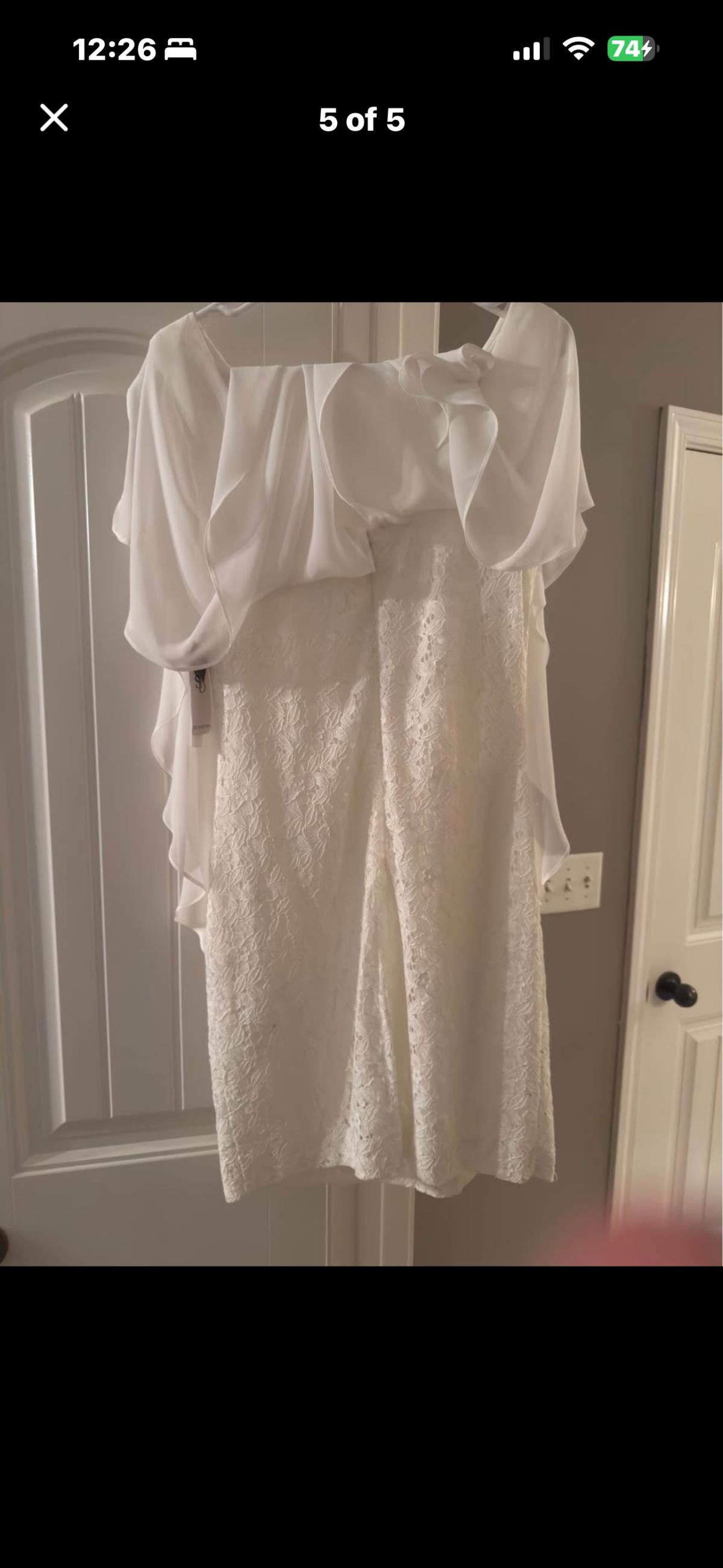 boutique lace dress with lining and faux pearls