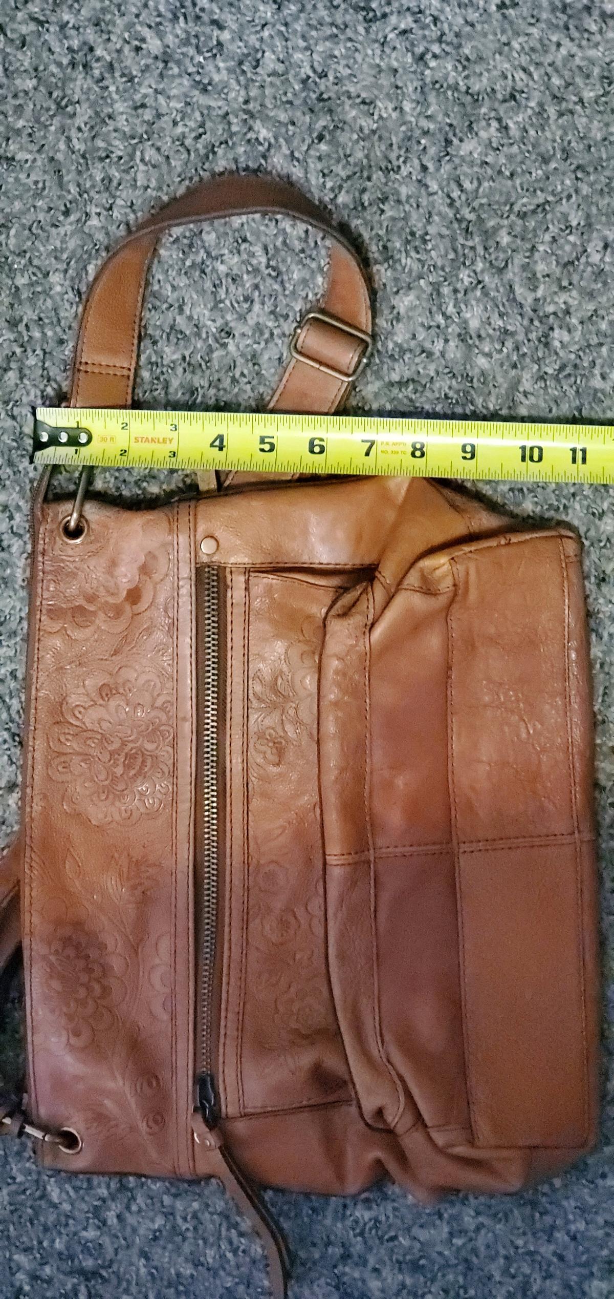 Fossil Embossed Leather Crossbody Bag