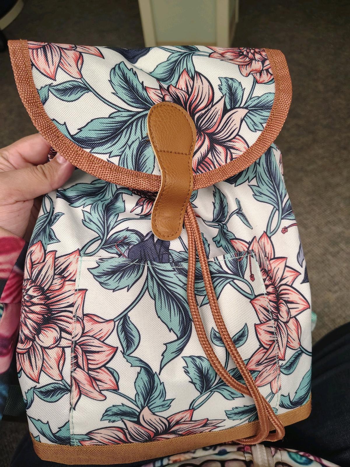 mini backpack flower print