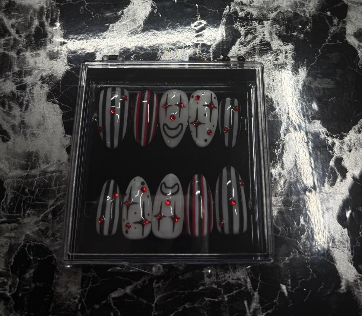 custom hand painted press on nails