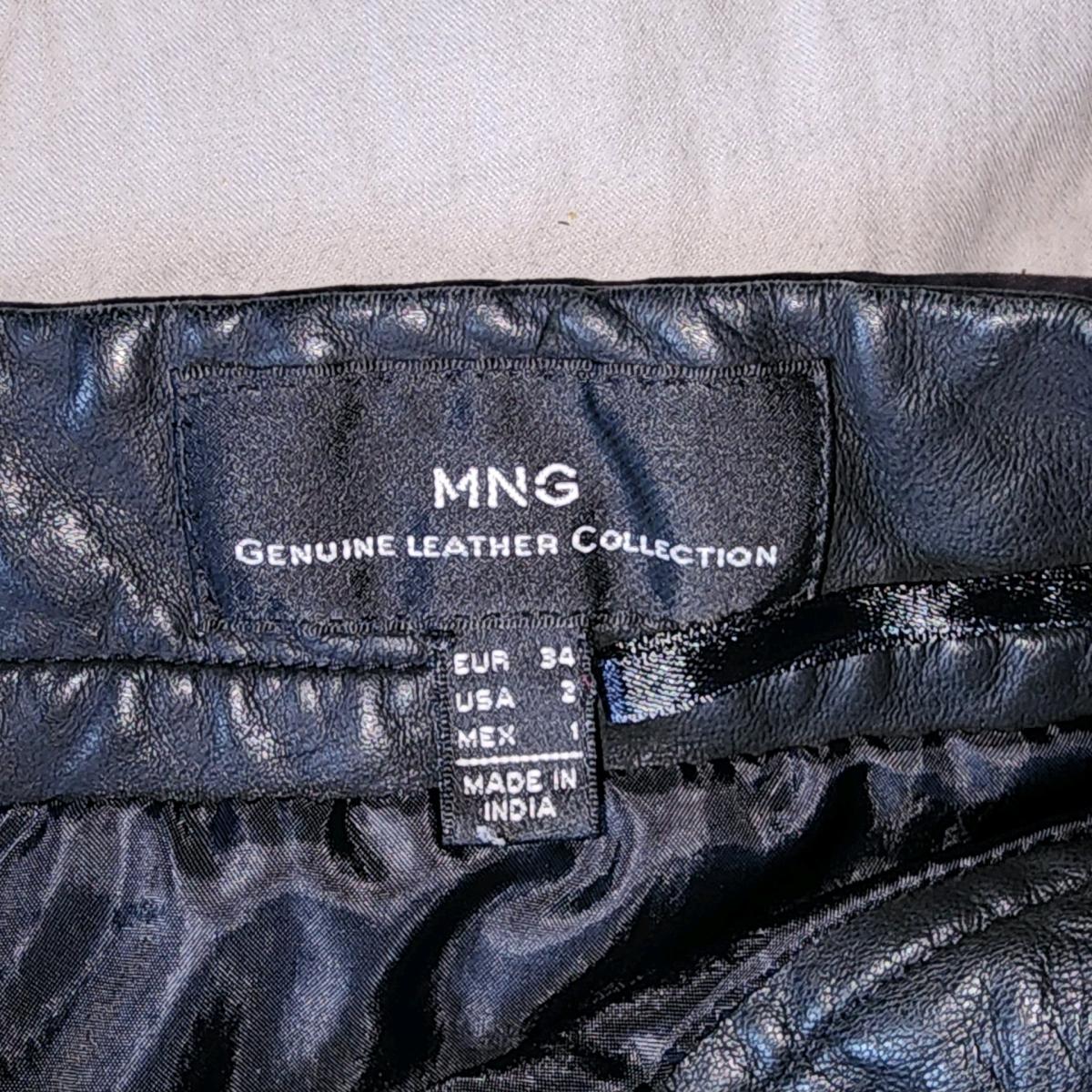 genuine leather skirt MNG brand