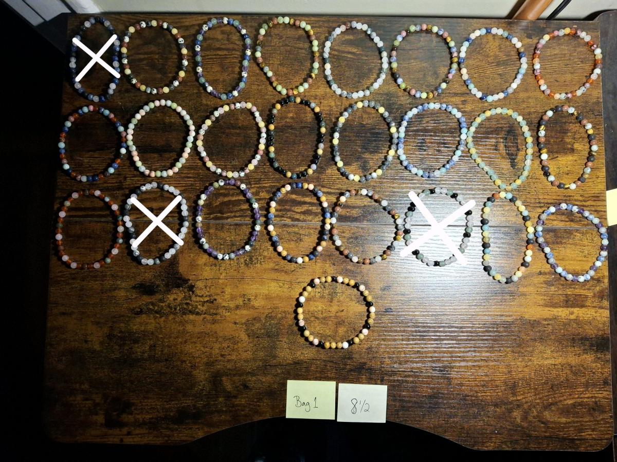 A Variety Of Handmade Beaded Bracelets