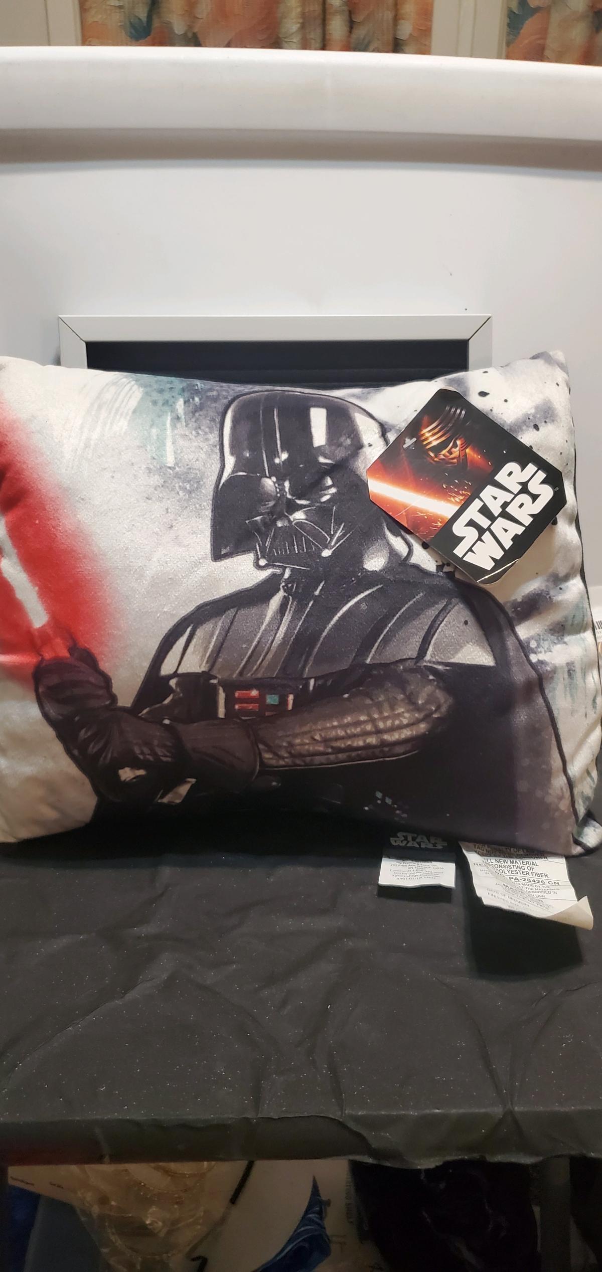 Star Wars decorative throw pillow featuring Darth Vader